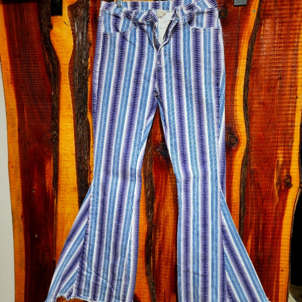 Saint & Hearts L Flare Denim Jeans Frayed Western